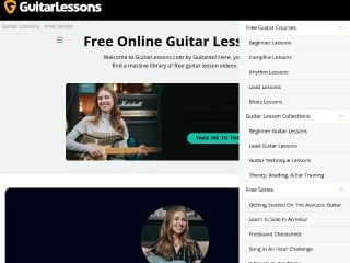 Screenshot sito: Guitarlessons.com