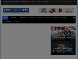 Screenshot sito: Forzazzurri.net
