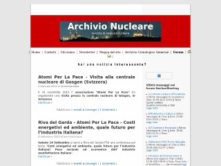 Screenshot sito: Archivio Nucleare