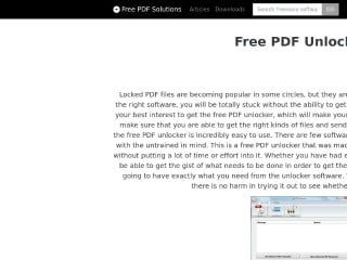 Screenshot sito: Free pdf unlocker