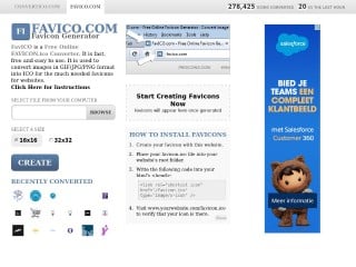 Screenshot sito: Favico.com