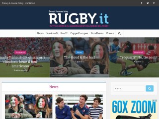 Screenshot sito: Rugby.it