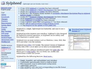 Screenshot sito: Sylpheed