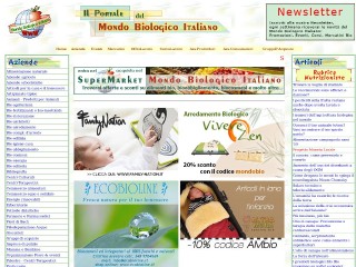 Screenshot sito: Mondo Biologico Italiano