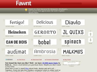 Screenshot sito: Fawnt.com