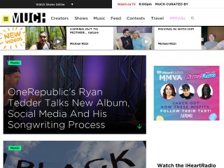 Screenshot sito: MuchMusic.com