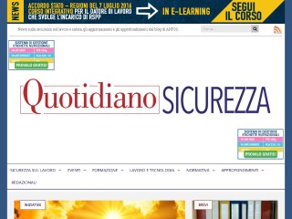 Screenshot sito: QuotidianoSicurezza.it