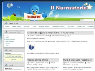 Screenshot sito: Il Narrastorie