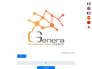 Screenshot sito: Genera Codice