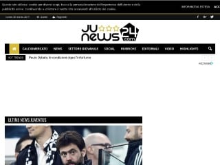 Screenshot sito: Juventus news 24