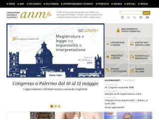 Screenshot sito: Associazione Magistrati