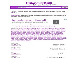 Screenshot sito: PimpYourFont