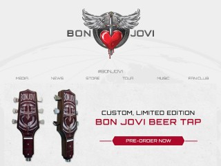 Screenshot sito: Bon Jovi