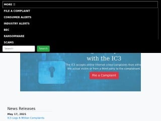 Screenshot sito: IC3