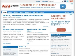 Screenshot sito: PHPnews.it