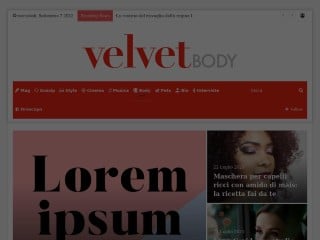 Screenshot sito: VelvetBody.it