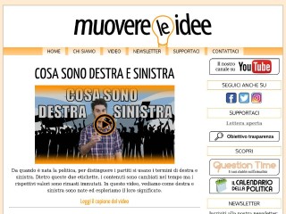Screenshot sito: Muovere Le Idee