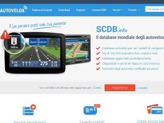Screenshot sito: Speed Camera Database