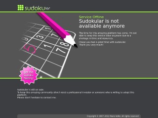 Screenshot sito: Sudokular