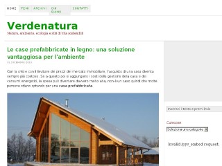 Screenshot sito: Verdenatura.net