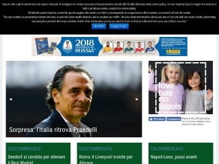 Screenshot sito: Calciomercato.biz