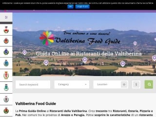 Screenshot sito: Valtiberina Food Guide