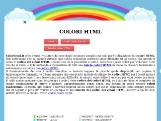 Screenshot sito: Colorihtml.it