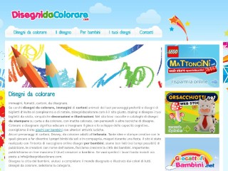 Screenshot sito: Disegni da colorare