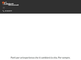 Screenshot sito: Volontariato Internazionale
