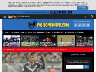 Screenshot sito: Passione Inter