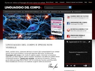 Screenshot sito: Linguaggiodelcorpo.it