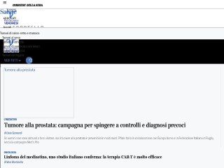 Screenshot sito: Sportello Cancro