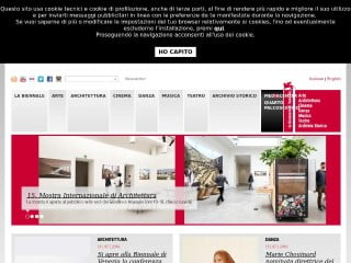 Screenshot sito: La Biennale di Venezia