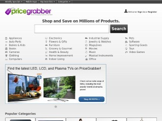 Screenshot sito: Pricegrabber.com