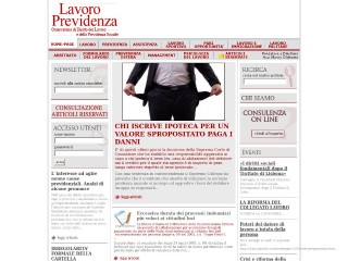 Screenshot sito: LavoroPrevidenza.com
