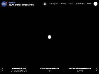 Screenshot sito: Solar System Exporation
