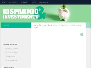 Screenshot sito: Risparmio e investimento
