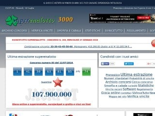 Screenshot sito: Superenalotto3000.it