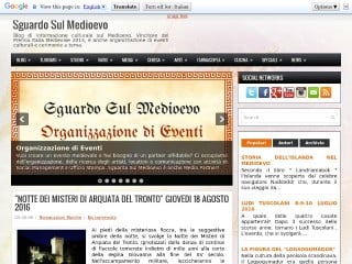Screenshot sito: Sguardo Sul Medioevo