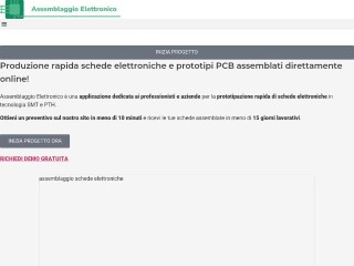 Screenshot sito: Assemblaggio Elettronico
