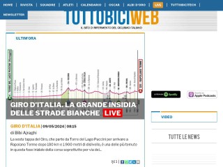 Screenshot sito: Tuttobiciweb.it