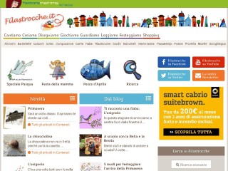 Screenshot sito: Filastrocche.it