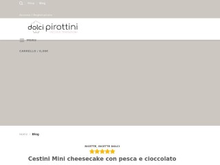 Screenshot sito: Dolci Pirottini
