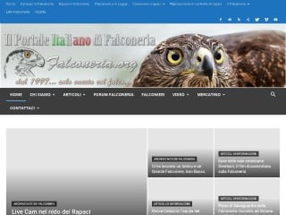 Screenshot sito: Falconeria.org