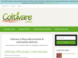 Screenshot sito: Coltivare.info
