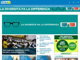 Screenshot sito: Skuola.net