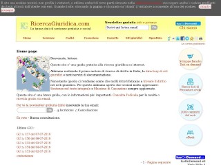 Screenshot sito: RicercaGiuridica.com
