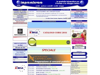 Screenshot sito: ImpresaLavoro.net
