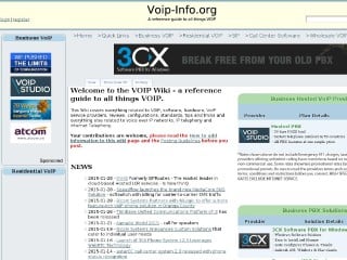 Screenshot sito: Voip-info.org