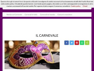 Screenshot sito: Carnevale Maschere